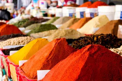 spices in a souk